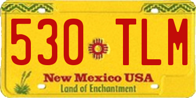 NM license plate 530TLM