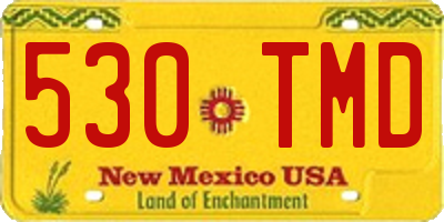 NM license plate 530TMD