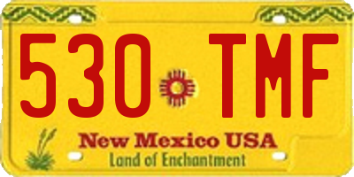 NM license plate 530TMF