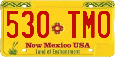 NM license plate 530TMO