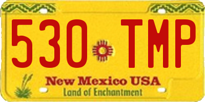NM license plate 530TMP
