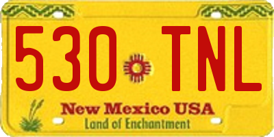 NM license plate 530TNL