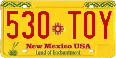 NM license plate 530TOY