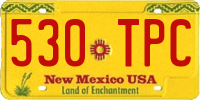 NM license plate 530TPC
