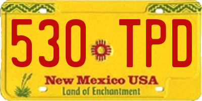 NM license plate 530TPD