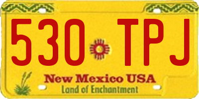 NM license plate 530TPJ