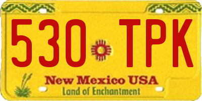 NM license plate 530TPK