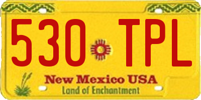 NM license plate 530TPL