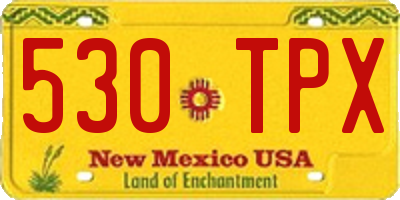 NM license plate 530TPX