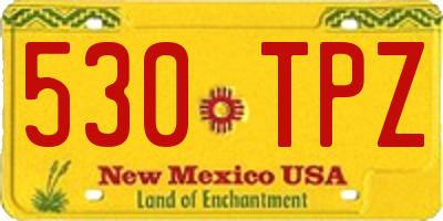 NM license plate 530TPZ