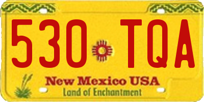 NM license plate 530TQA