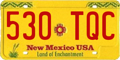 NM license plate 530TQC