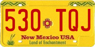 NM license plate 530TQJ