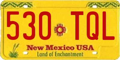 NM license plate 530TQL