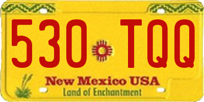 NM license plate 530TQQ