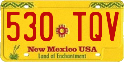 NM license plate 530TQV