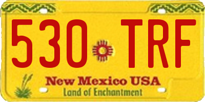 NM license plate 530TRF