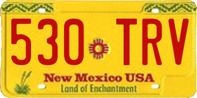 NM license plate 530TRV