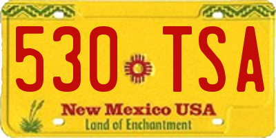 NM license plate 530TSA