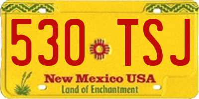 NM license plate 530TSJ