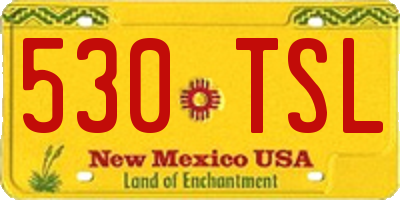 NM license plate 530TSL