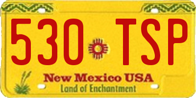 NM license plate 530TSP