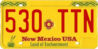 NM license plate 530TTN