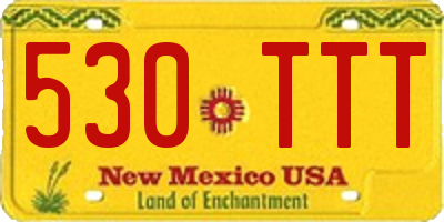 NM license plate 530TTT