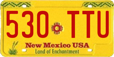 NM license plate 530TTU