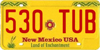 NM license plate 530TUB
