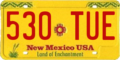 NM license plate 530TUE