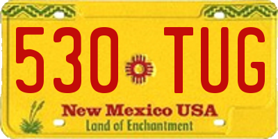 NM license plate 530TUG