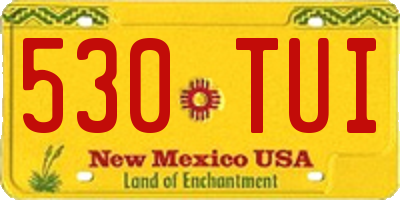 NM license plate 530TUI