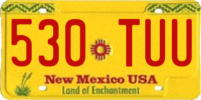 NM license plate 530TUU