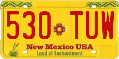 NM license plate 530TUW