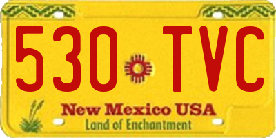 NM license plate 530TVC