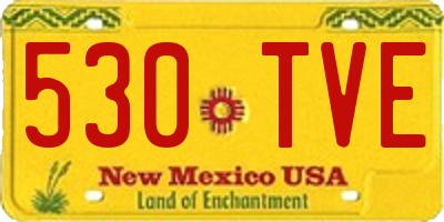 NM license plate 530TVE