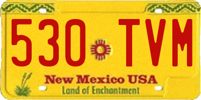 NM license plate 530TVM