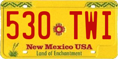 NM license plate 530TWI