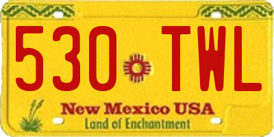 NM license plate 530TWL