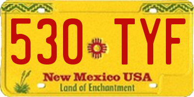 NM license plate 530TYF