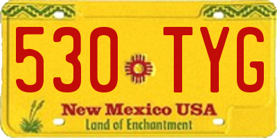 NM license plate 530TYG