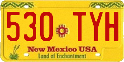 NM license plate 530TYH