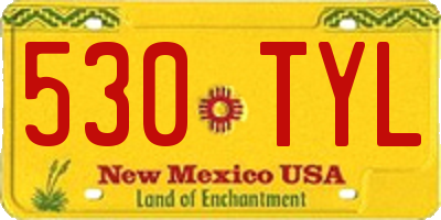 NM license plate 530TYL