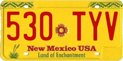 NM license plate 530TYV