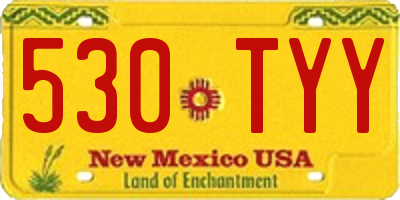 NM license plate 530TYY