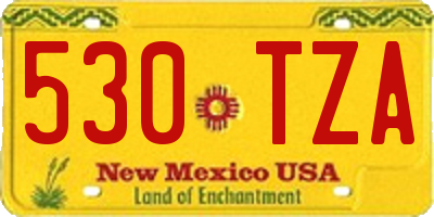 NM license plate 530TZA