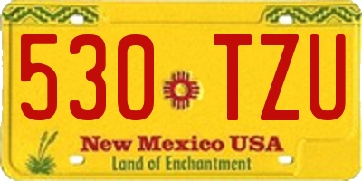 NM license plate 530TZU