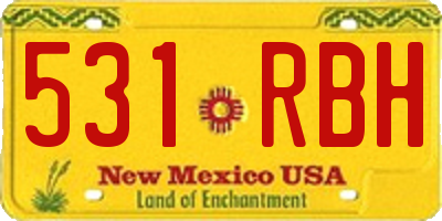 NM license plate 531RBH