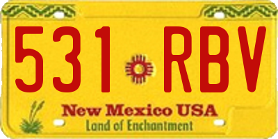 NM license plate 531RBV